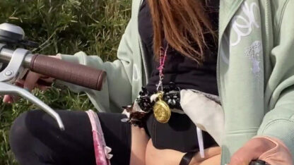 Public Stroll Tease: Panties Peek, Pussy On Display